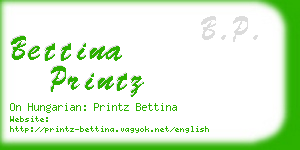 bettina printz business card